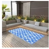 Image de Buitenkleed ARAKIL 80x150 cm PP blauw en wit310444