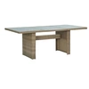 Image de Tuintafel 200x100x74 cm glas en poly rattan bruin310142