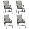 Image de Chaises pliables en maille lot de 4 Acier Anthracite