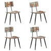 Image de Lot de 4 chaise H. 82 cm non pliable interieur en bois