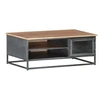 Image de Salontafel 90x50x35 cm massief acaciahout grijs323500