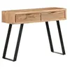 Image de Table Console avec Bord Naturel Table de Couloir Table d'Entrée Table sous Miroir Salon Salle de Séjour Intérieur 100x35x76 cm Bois d'Acacia