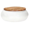 Image de Table basse Blanc 68x68x30 cm Bois de récupération solide323534