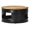 Image de Table basse Noir 68x68x36 cm Bois massif de manguier brut