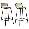 Image de Lot de 2 chaise de bar interieur pliable en bois H. 84 cm