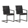 Image de Lot de 2 chaise interieur non pliable H. 91 cm en fer noir