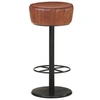 Image de Tabouret de bar Marron Cuir véritable