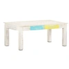 Image de Table basse Blanc 110x60x45 cm Bois de manguier massif