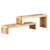 Image de Meubles TV 2 pcs Centre de Divertissement Meuble Stéréo Salon Salle de Séjour Chambre Maison Intérieur Bois d'Acacia Massif