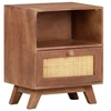 Image de Table de chevet 40x30x50 cm Bois de manguier massif
