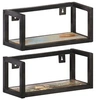 Image de Etagères murales 2 pcs 40 cm Bois de récupération massif