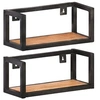 Image de Etagères murales 2 pcs 40 cm Bois d acacia massif