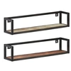 Image de Etagères murales 2 pcs 80 cm Bois de récupération massif