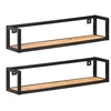 Image de Etagères murales 2 pcs 80 cm Bois d acacia massif