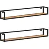 Image de Wandschappen 2 st 120 cm ruw mangohout320673