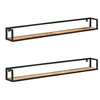 Image de Wandschappen 2 st 160 cm massief acaciahout320678