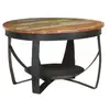 Image de Table basse Ø68x43 cm Bois de récupération massif