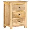 Image de Table de chevet 45x35x60 cm Bois de manguier massif