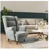 Image de Fauteuil gris clair velours