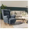 Image de Fauteuil gris foncé velours