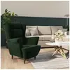 Image de Fauteuil vert foncé velours