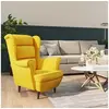 Image de Fauteuil velours mosterdjaune