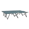 Image de Chaise longue pliable 2 places Motif de feuilles Acier