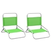 Image de Lot de 2 chaise exterieur pliable en acier H. 58 cm vert