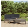 Image de Salon de jardin modulable resine tressee gris 3 pieces 69 x 60 x 69 2 personnes