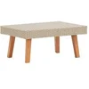 Image de Table basse de jardin Résine tressée Beige