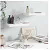 Image de Etagère murale flottante 2 pcs Blanc brillant 40x23x3,8 cm MDF