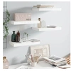 Image de Etagère murale flottante 4 pcs Blanc brillant 40x23x3,8 cm MDF