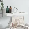 Image de Etagère murale flottante Blanc brillant 50x23x3,8 cm MDF