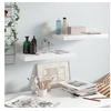 Image de Etagère murale flottante 2 pcs Blanc brillant 50x23x3,8 cm MDF