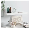 Image de Etagère murale flottante Blanc brillant 60x23,5x3,8 cm MDF