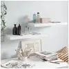 Image de Wandschappen zwevend 2 st 60x23,5x3,8 cm MDF hoogglans wit323749