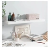 Image de Etagère murale flottante Blanc brillant 80x23,5x3,8 cm MDF
