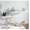 Image de Etagère murale flottante 2 pcs Blanc brillant 80x23,5x3,8cm MDF