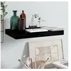 Image de Wandschap zwevend 40x23x3,8 cm MDF hoogglans zwart323763