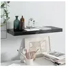 Image de Wandschap zwevend 60x23,5x3,8 cm MDF hoogglans zwart323769