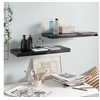 Image de Wandschappen zwevend 2 st 60x23,5x3,8 cm MDF hoogglans zwart323770
