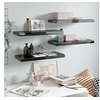 Image de Wandschappen zwevend 4 st 60x23,5x3,8 cm MDF hoogglans zwart323771