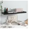Image de Etagère murale flottante Noir brillant 80x23,5x3,8 cm MDF