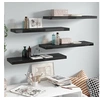 Image de Wandschappen zwevend 4 st 80x23,5x3,8 cm MDF hoogglans zwart323774