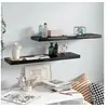 Image de Wandschappen zwevend 2 st 90x23,5x3,8 cm MDF hoogglans zwart323776