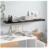 Image de Wandschap zwevend 120x23,5x3,8 cm MDF hoogglans zwart323778