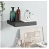 Image de Etagère murale flottante Gris brillant 23x23,5x3,8 cm MDF