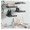Image de Wandschappen zwevend 4 st 23x23,5x3,8 cm MDF hoogglans grijs323783
