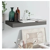 Image de Etagère murale flottante Gris brillant 40x23x3,8 cm MDF