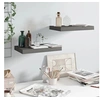 Image de Etagère murale flottante 2 pcs Gris brillant 40x23x3,8 cm MDF